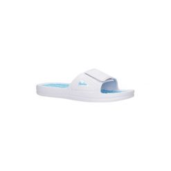 Buty do sportów wodnych American Białe klapki NH-S7568. Białe klapki damskie marki American, bez wzorów, bez obcasa. Za 29,99 zł.