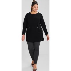 Bluzki asymetryczne: Evans ZIP TUNIC Bluzka z długim rękawem black