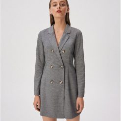 Żakietowa sukienka mini - Wielobarwny. Sukienki damskie Sinsay, s, bez wzorów, bez kołnierzyka, bez rękawów, mini. Za 99,99 zł.