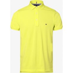 Tommy Hilfiger - Męska koszulka polo, żółty. Żółte koszulki męskie TOMMY HILFIGER, xxl, z haftami, z bawełny, polo, bez rękawów. Za 299,95 zł.
