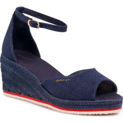 Espadryle GANT - Wedgeville 20569392 Marine G69. Niebieskie espadryle damskie GANT, bez wzorów, z tworzywa sztucznego, bez obcasa, na obcasie. Za 339,00 zł.