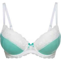 Biustonosz push-up bonprix niebieski mentolowy - biały. Zielone biustonosze bonprix, bez wzorów. Za 59,99 zł.
