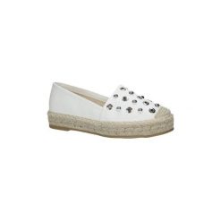 Espadryle damskie: Espadryle Casu Białe espadryle na platformie z nitami 7680