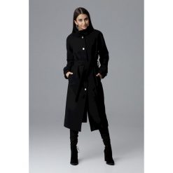 Długi płaszcz reglan m624. Czarne płaszcze damskie Global, s, w paski. Za 299,00 zł.
