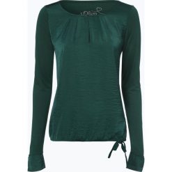 S.Oliver Casual - Damska koszulka z długim rękawem, zielony. Zielone koszulki damskie marki s.Oliver Casual, s, bez wzorów, z satyny, eleganckie, bez kołnierzyka. Za 69,95 zł.