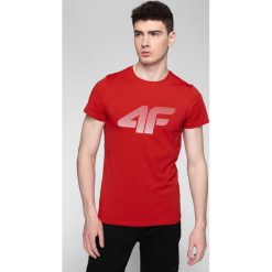 T-shirt męski TSM312 - czerwony. Czerwone t-shirty męskie 4f, m, bez wzorów, bez kołnierzyka. Za 49,99 zł.