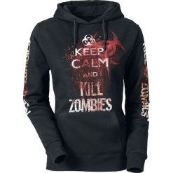 Bluzy rozpinane damskie: Keep Calm And Kill Zombies Bluza z kapturem damska czarny
