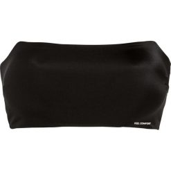 Biustonosz bandeau "Feel comfort" bonprix czarny. Czarne biustonosze bonprix, bez wzorów. Za 42,99 zł.