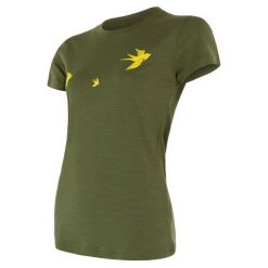 Sensor Damski T-Shirt Merino Active Pt Swallow Safari, L. Szare koszulki termoaktywne damskie marki Sensor, l, z nadrukiem, z wełny. W wyprzedaży za 203,34 zł.