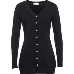 Długi sweter rozpinany bonprix błękit królewski. Niebieskie swetry damskie bonprix, bez wzorów, eleganckie, z długim rękawem, długie, bez kaptura. Za 74,99 zł.
