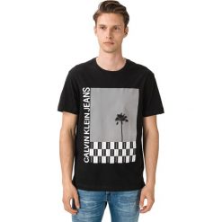 Calvin Klein Koszulka Czarny. Czarne podkoszulki męskie Calvin Klein, s, z nadrukiem, z bawełny, z krótkim rękawem. Za 256,95 zł.