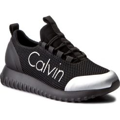 Sneakersy CALVIN KLEIN JEANS - Reika R0666 Black/Silver. Czarne półbuty damskie Calvin Klein Jeans, z jeansu. W wyprzedaży za 339,00 zł.