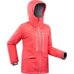 Kurtka narciarska freeride JKT SKI FR500 damska. Czerwone kurtki damskie WED'ZE, s, bez wzorów, z elastanu, bez kaptura, narciarskie. Za 499,99 zł.