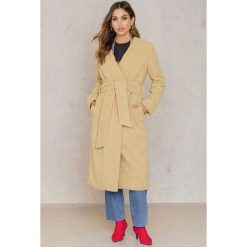 Płaszcze damskie: Rebecca Stella Długi płaszcz Teddy – Beige
