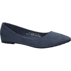 Granatowe baleriny Casu 7F-GH86313. Szare baleriny damskie Casu, bez wzorów, bez obcasa. Za 29,99 zł.