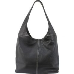 Torebki klasyczne damskie: Skórzana torebka w kolorze czarnym – 34 x 55 x 16 cm
