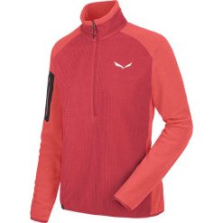 Bluza polarowa "Puez Plose" w kolorze czerwonym. Czerwone bluzy damskie Salewa, z polaru, krótkie. W wyprzedaży za 129,95 zł.