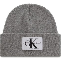 Czapka CALVIN KLEIN JEANS - J Basic Women Knitte K60K604780 013. Szare czapki damskie Calvin Klein Jeans, bez wzorów, z wiskozy. Za 179,00 zł.
