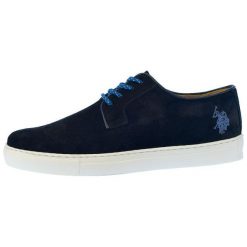 U.S. Polo Assn. Tenisówki Męskie Bilbao 45 Ciemnoniebieskie. Czarne trampki męskie U.S. Polo Assn., bez wzorów, bez zapięcia. Za 469,00 zł.