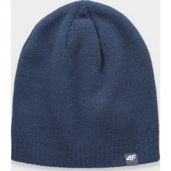 Czapka męska CAM061 - granat. Czapki męskie bez wzorów. W wyprzedaży za 22,99 zł.