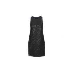Sukienki krótkie Lauren Ralph Lauren SEQUINED SLEEVELESS DRESS. Czarne sukienki damskie Lauren Ralph Lauren, bez wzorów, bez kołnierzyka, z krótkim rękawem, krótkie, mini. Za 879,00 zł.