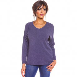 Sweter "Karine" w kolorze niebieskim. Niebieskie swetry oversize damskie marki So Cachemire, s, z kaszmiru. W wyprzedaży za 173,95 zł.