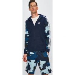 Adidas Originals - Bluza. Niebieskie bluzy męskie adidas Originals, m, bez wzorów, z bawełny, z kapturem, bez rękawów, z kapturem. Za 329,90 zł.