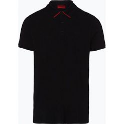 HUGO - Męska koszulka polo – Dyler, czarny. Czarne koszulki polo HUGO, m, w kolorowe wzory. Za 279,95 zł.