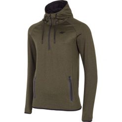 Bluza męska BLM005 - khaki melanż. Brązowe bluzy męskie 4f, m, bez wzorów, z dzianiny, z kapturem, bez rękawów, z kapturem. Za 149,99 zł.