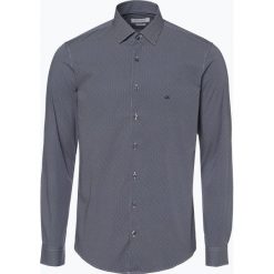Calvin Klein - Koszula męska, niebieski. Czarne koszule męskie marki Calvin Klein, z bawełny, z klasycznym kołnierzykiem, z długim rękawem. Za 349,95 zł.