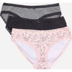 Bawełniane majtki z koronką 3 pack - Wielobarwny. Majtki damskie House, xs, z bawełny. W wyprzedaży za 25,99 zł.