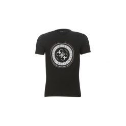 T-shirty z krótkim rękawem Guess ACADEMY. Czarne t-shirty męskie Guess, s, z aplikacjami, bez kołnierzyka, krótkie. Za 159,00 zł.
