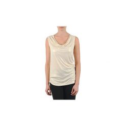 Topy na ramiączkach / T-shirty bez rękawów La City DEB GOLD. Żółte bluzki damskie marki La City, xs, bez wzorów, bez kołnierzyka, bez rękawów. Za 119,20 zł.