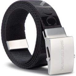 Pasek Męski CALVIN KLEIN JEANS - J Plaque Canvas Belt 4 Cm K50K505333 0IO. Czarne paski męskie Calvin Klein Jeans, w paski, z jeansu. Za 299,00 zł.