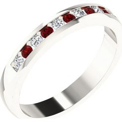 Złoty pierścionek z diamentami i syntetycznymi rubinami. Szare pierścionki damskie Art of Diamond & Co., z diamentem, złote. W wyprzedaży za 1517,95 zł.
