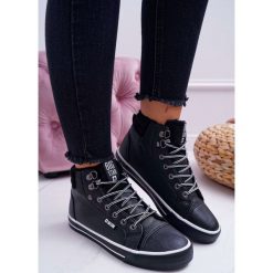Trampki Damskie Big Star Wysokie Czarne Ocieplane EE274410. Czarne buty sportowe damskie Tagless, bez wzorów, eleganckie. Za 119,00 zł.