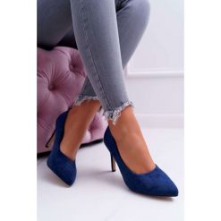 Szpilki Damskie Zamszowe W Szpic Granatowe Kiss Me. Szpilki Tagless, na imprezę, bez wzorów, z zamszu, eleganckie, na wysokim obcasie, na obcasie, bez zapięcia. Za 89,00 zł.