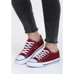 Bordowe Trampki Be Satisfied. Czerwone tenisówki damskie Born2be, z materiału. Za 39,99 zł.