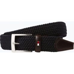 Tommy Hilfiger - Pasek męski, niebieski. Niebieskie paski męskie marki TOMMY HILFIGER, w paski. Za 179,95 zł.