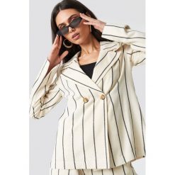NA-KD Classic Marynarka z domieszką lnu - Beige. Brązowe marynarki damskie NA-KD Classic, bez wzorów. Za 202,95 zł.