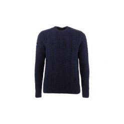 Swetry Superdry JACOB CREW. Niebieskie swetry męskie Superdry, xl, bez wzorów, bez kołnierzyka, bez kaptura. Za 308,78 zł.