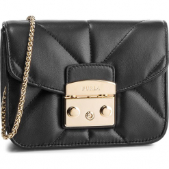 Torebka FURLA - Metropolis 993655 B BUT0 2Q0 Onyx. Czarne torebki klasyczne damskie Furla, bez wzorów, ze skóry, eleganckie, bez dodatków. W wyprzedaży za 1059,00 zł.