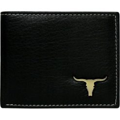 Portfel męski skórzany RFID Buffalo Wild czarny. Czarne portfele męskie producent niezdefiniowany, bez wzorów, ze skóry. Za 59,99 zł.