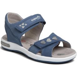Sandały SUPERFIT - 6-06132-80 D Blau. Niebieskie sandały dziewczęce Superfit, ze skóry ekologicznej, bez zapięcia. Za 319,00 zł.