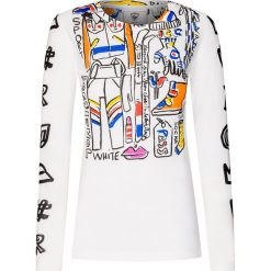 T-shirt ROSSIGNOL SKY IN SKI. Białe bluzki damskie Rossignol, z aplikacjami, z bawełny, bez kołnierzyka, z długim rękawem. Za 300,00 zł.