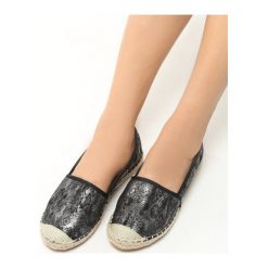 Espadryle damskie: Czarne Espadryle Lihan