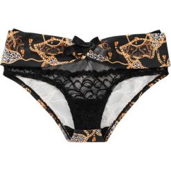Figi panty bonprix czarny z nadrukiem. Czarne majtki damskie bonprix, z nadrukiem. Za 34,99 zł.