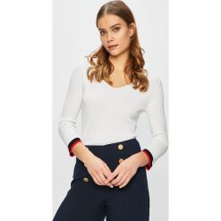 Morgan - Sweter. Białe swetry klasyczne damskie marki Morgan, s, z wiskozy. Za 189,90 zł.