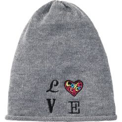 Czapki zimowe damskie: Czapka dzianinowa LOVE bonprix szary melanż