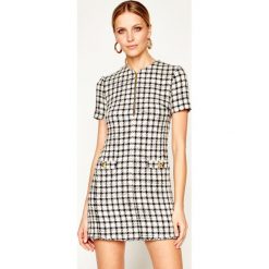 Sukienka dzianinowa Pinko Daisy 20201 PRR 1N12S6 8272. Szare sukienki damskie Pinko, s, bez wzorów, z bawełny, bez kołnierzyka, bez rękawów. W wyprzedaży za 769,00 zł.